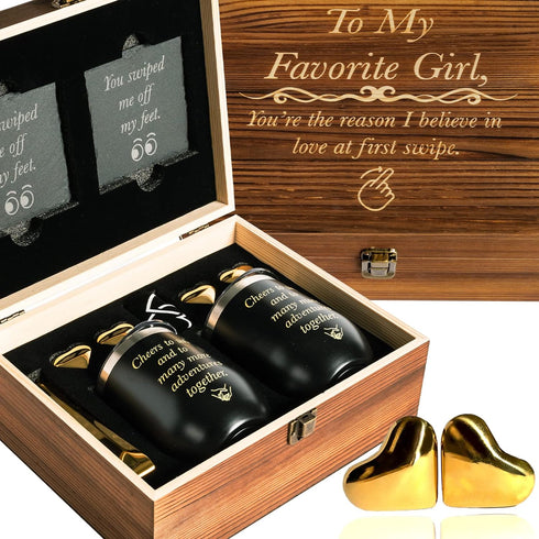 Engraved 'to My Wonderful Girl' Wine Tumbler Set